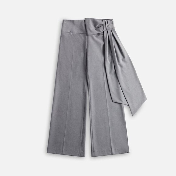 NWOT Sandy Liang Suno Pants Light Grey Size 8 - Picture 1 of 11